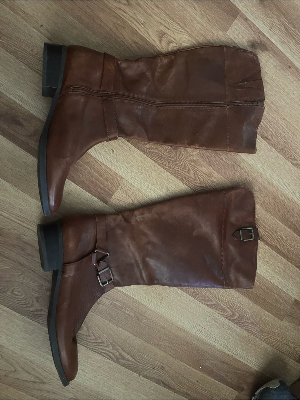 Women’s Over-the-Knee Leather Boots in Brown